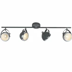 Spot de plafond Brilliant Rider Gris, 4 lumières