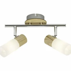 Spot de plafond Brilliant Babsan Bois foncé, Blanc, 2 lumières