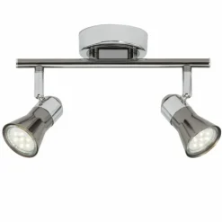 Spot de plafond Brilliant Jupp LED Chrome, Noir, 2 lumières