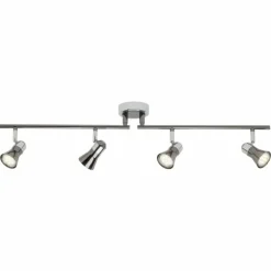 Spot de plafond Brilliant Jupp LED Chrome, Noir, 4 lumières