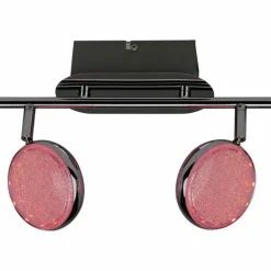 Spot de plafond Brilliant Cassy LED Chrome, 2 lumières, Télécommandes, Changeur de couleurs