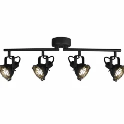 Spot de plafond Brilliant Jesper LED Noir, 4 lumières