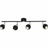 Spot de plafond Brilliant Ina LED Chrome, Noir, 4 lumières