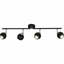 Spot de plafond Brilliant Ina LED Chrome, Noir, 4 lumières