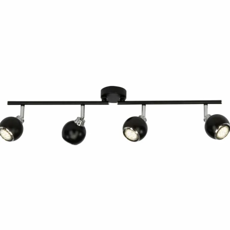 Spot de plafond Brilliant Ina LED Chrome, Noir, 4 lumières