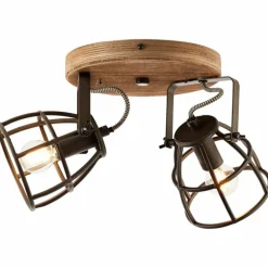 Spot de plafond Brilliant Matrix Noir, 2 lumières