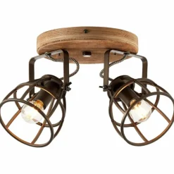 Spot de plafond Brilliant Matrix Noir, 2 lumières