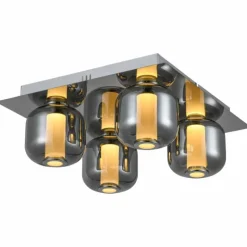 Spot de plafond Brilliant Rafa LED Chrome, 4 lumières