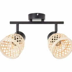 Spot de plafond Brilliant Elize Noir, 2 lumières