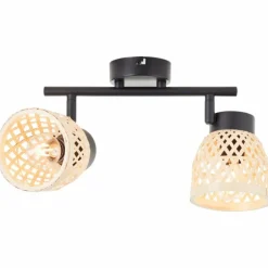 Spot de plafond Brilliant Elize Noir, 2 lumières