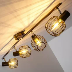 Spot de plafond Cancun Brun, 4 lumières