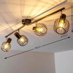 Spot de plafond Cancun Brun, 4 lumières