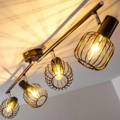 Spot de plafond Cancun Brun, 4 lumières