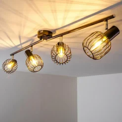 Spot de plafond Cancun Brun, 4 lumières