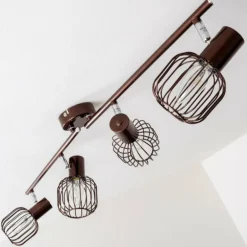 Spot de plafond Cancun Brun, 4 lumières