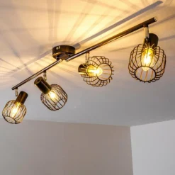 Spot de plafond Cancun Brun, 4 lumières