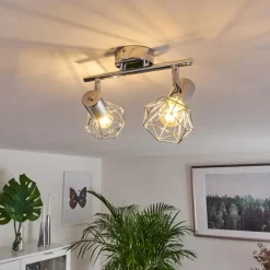 Spot de plafond Globo Xara Chrome, 2 lumières