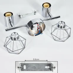 Spot de plafond Globo Xara Chrome, 2 lumières