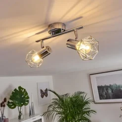 Spot de plafond Globo Xara Chrome, 2 lumières