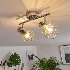 Spot de plafond Globo Xara Chrome, 2 lumières