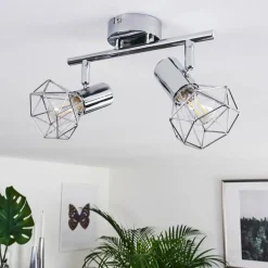 Spot de plafond Globo Xara Chrome, 2 lumières