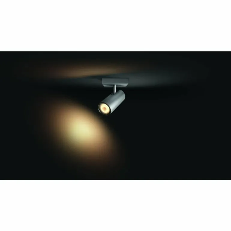 Spot de plafond, kit de base Philips Hue Ambiance White Buratto Argenté, 1 lumière, Télécommandes