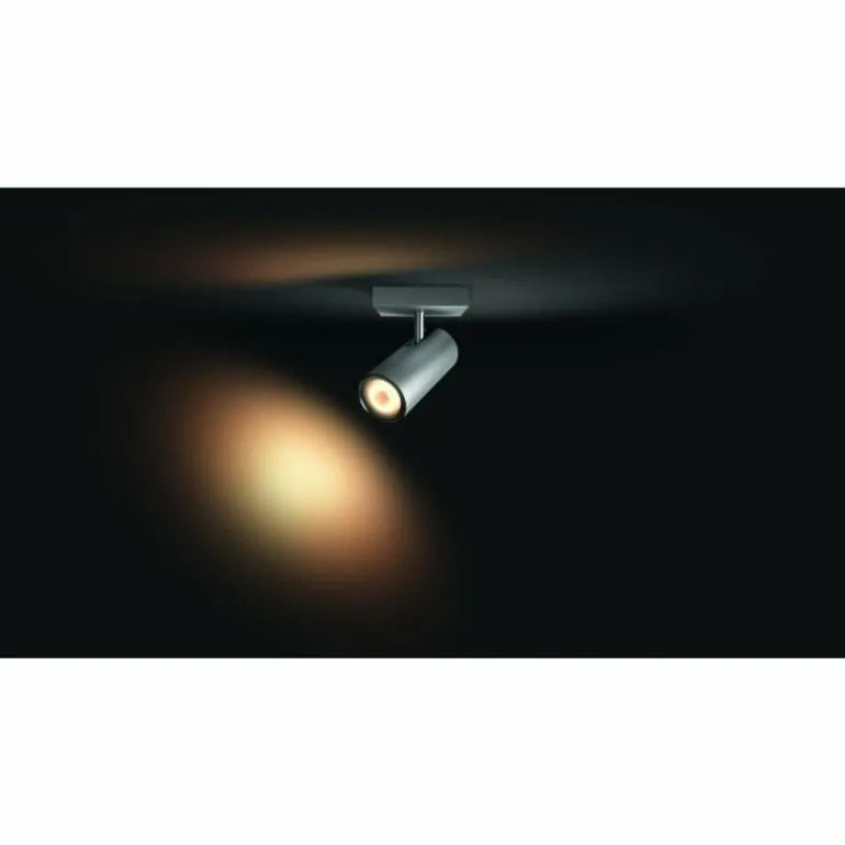 Spot de plafond, kit de base Philips Hue Ambiance White Buratto Argenté, 1 lumière, Télécommandes