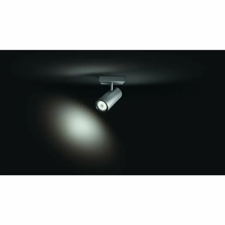 Spot de plafond, kit de base Philips Hue Ambiance White Buratto Argenté, 1 lumière, Télécommandes