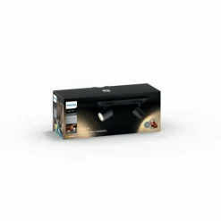 Spot de plafond, kit de base Philips Hue Ambiance White Runner Noir, 2 lumières, Télécommandes