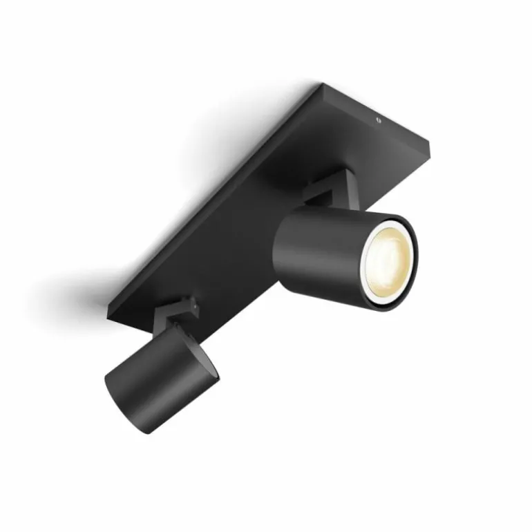 Spot de plafond, kit de base Philips Hue Ambiance White Runner Noir, 2 lumières, Télécommandes