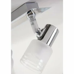 Spot de plafond LED Brilliant Leuchten Chrome, Blanc, 2 lumières