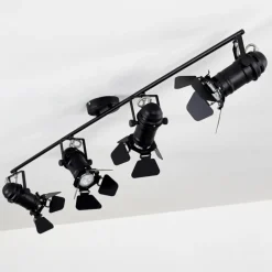 Spot de plafond Lichinga Noir, 4 lumières