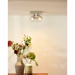 Spot de plafond Lucide LANDA LED Chrome, 2 lumières