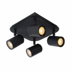 Spot de plafond Lucide LENNERT LED Noir, 4 lumières