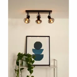 Spot de plafond Lucide MADEE Noir, 3 lumières