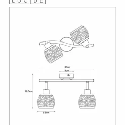 Spot de plafond Lucide TAHAR Blanc, 2 lumières