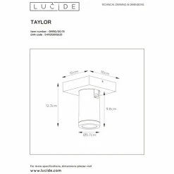 Spot de plafond Lucide TAYLOR LED Blanc, 1 lumière