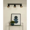 Spot de plafond Lucide TURNON LED Noir, 3 lumières