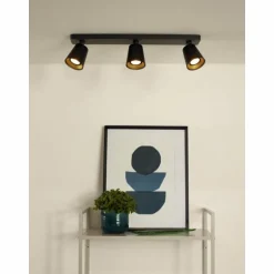 Spot de plafond Lucide TURNON LED Noir, 3 lumières