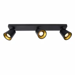 Spot de plafond Lucide TURNON LED Noir, 3 lumières