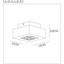 Spot de plafond Lucide XIRAX LED Blanc, 1 lumière