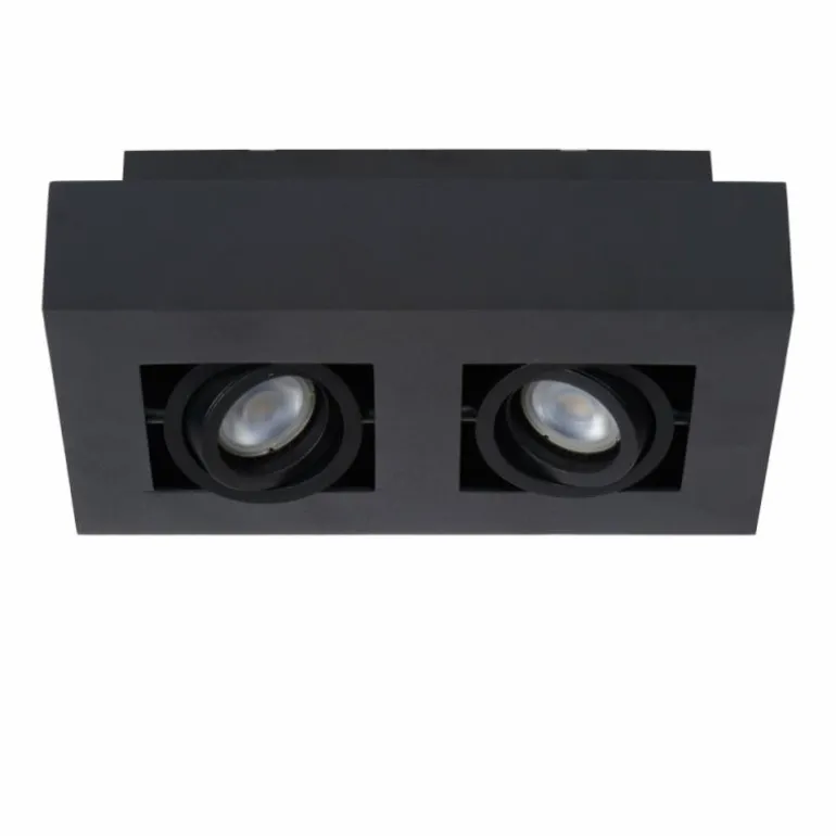 Spot de plafond Lucide XIRAX LED Noir, 2 lumières