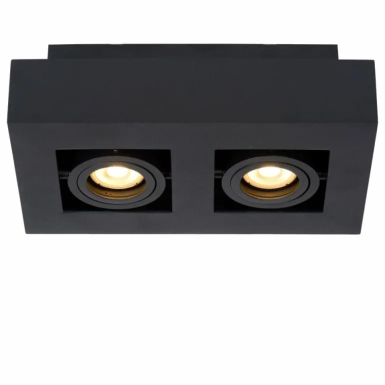 Spot de plafond Lucide XIRAX LED Noir, 2 lumières