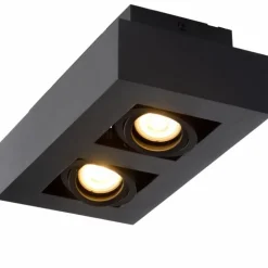 Spot de plafond Lucide XIRAX LED Noir, 2 lumières