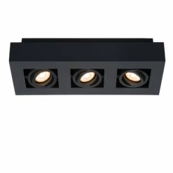 Spot de plafond Lucide XIRAX LED Noir, 3 lumières
