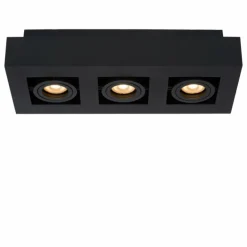 Spot de plafond Lucide XIRAX LED Noir, 3 lumières