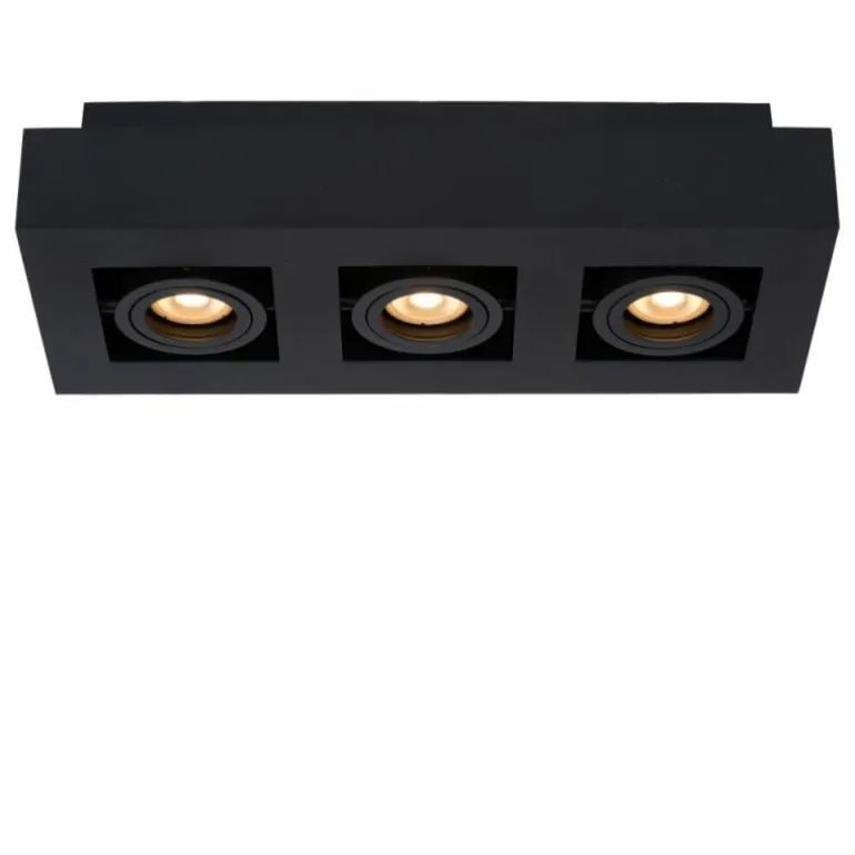 Spot de plafond Lucide XIRAX LED Noir, 3 lumières