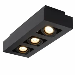 Spot de plafond Lucide XIRAX LED Noir, 3 lumières
