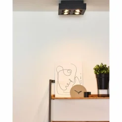 Spot de plafond Lucide XIRAX LED Noir, 4 lumières