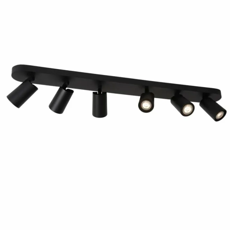 Spot de plafond Lucide XYRUS LED Noir, 6 lumières